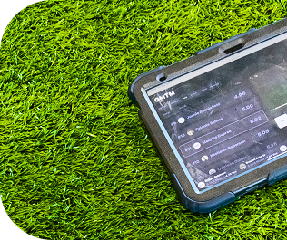 Digital timing system on grass field
